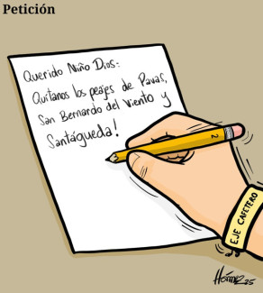 Caricatura 19 de diciembre del 2025: Petición del Eje Cafetero al Niño Dios, que quite peajes