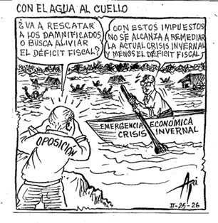 Caricatura 1 de marzo del 2026: Con el agua al cuello