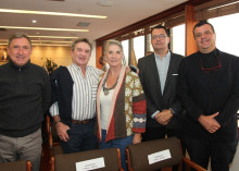 Juan Carlos Marulanda, Fernando Uribe, Vicky Arango, Carlos Hugo Aristizábal y Marcelo Mejía.