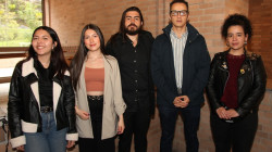 Catalina Mejía, Natalia Hernádez, Andrés Rivera, Darío Arenas y Cristina Savogal.