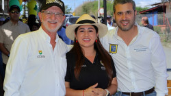 Alcaldes y gobernador juntos por la vía