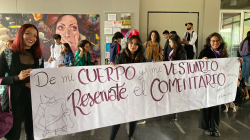 Estudiantes de la U. de Caldas protestan contra el abuso sexual