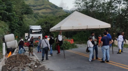 La vía Manizales - Medellín se encuentra cerrada por paro minero en la entrada de Marmato