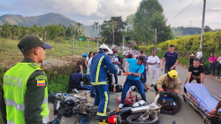 Un muerto y tres heridos deja un accidente en zona rural de La Merced (Caldas)