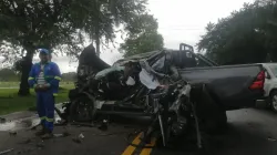 Dos heridos en aparatoso choque de dos vehículos en la vía Honda-La Dorada