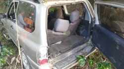 Camioneta se salió de la vía y rodó 20 metros en la vereda La China de Manizales