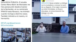 Ciudadana denuncia intimidación del alcalde de Manizales, él indica que quería dialogar