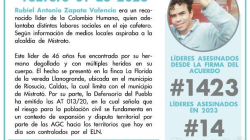 Indepaz dice que asesinado en Riosucio (Caldas) era líder social