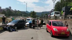Seis lesionados en choque múltiple a la entrada de Villamaría