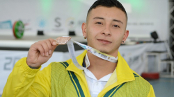 Jesús Gregorio Saldarriaga es la primera medalla de Caldas en el Prejuegos de Pesas