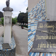 Monumento a Tulio Ramírez, en Pensilvania (Caldas), está sin placa