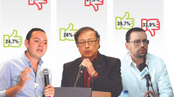 Hay mala racha de percepción de Gustavo Petro, Luis Carlos Velásquez y Carlos Mario Marín