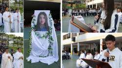 Colegio Redentorista homenajeó a María Paulina, joven que murió en accidente en moto