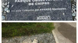 Juez ordena el retiro de las placas de Carlos Mario Marín en obras de Manizales
