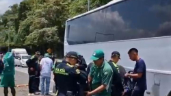 Llegaron 12 buses con hinchas del Deportivo Cali para el partido de esta tarde 