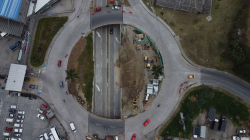 Fotos: obra del intercambiador de Los Cámbulos cumple un año de aplazamientos en Manizales