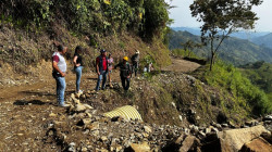 Caldas: una vía tiene un "vacío peligroso para vehículos", hay obras de la Gobernación