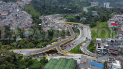 Tres años de espera, en fotos: evolución del intercambiador Los Cedros, en Manizales