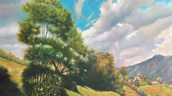 Paisajes de Salamina al óleo: exposición de arte en el municipio del Norte de Caldas