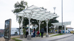 Así quedó el primer paradero del Área Metropolitana del Centrosur de Caldas