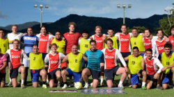 Partido amistoso internacional en pueblo patrimonio de Caldas: participó equipo aficionado de Europa