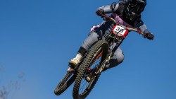 Valentina Roa corre la penúltima válida de la Copa Mundo Down Hill en Lake Placid (Nueva York)