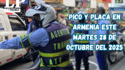Pico y placa en Armenia (Quindío) este martes, 28 de octubre del 2025