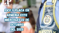 Pico y placa en Armenia (Quindío) este miércoles, 22 de octubre del 2025