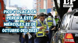 Pico y placa en Pereira (Risaralda) este miércoles, 22 de octubre del 2025
