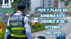 Pico y placa en Armenia (Quindío) este viernes, 31 de octubre del 2025
