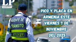 Pico y placa en Armenia (Quindío) este viernes, 7 de noviembre del 2025