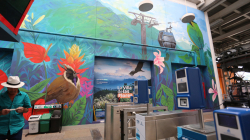 Murales en estación de cable aéreo de Villamaría resaltan fauna e identidad