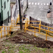 Retiraron los escombros de las escalas de San Jorge.