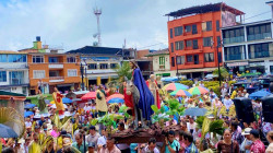 Un recorrido fervoroso: el día soleado iluminó el Domingo de Ramos en este municipio del oriente de Caldas