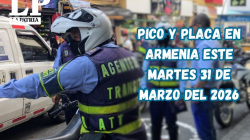 Pico y placa en Armenia (Quindío) este martes, 31 de marzo del 2026