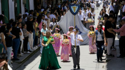 Norte de Caldas: la procesión del Domingo de Ramos engalanó este pueblo patrimonio y llenó calles