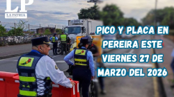 Pico y placa en Pereira (Risaralda) este viernes, 27 de marzo del 2026