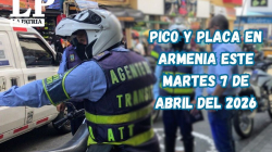 Pico y placa en Armenia (Quindío) este martes, 7 de abril del 2026