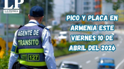 Pico y placa en Armenia (Quindío) este viernes, 10 de abril del 2026