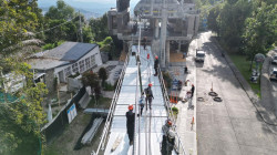 Fotos: las obras en las alturas del cable aéreo, un mantenimiento que serviría por 5 años en la nueva línea