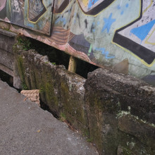 Así registró LA PATRIA el daño el lunes (30 de marzo) antes de la intervención de la Secretaría de Infraestructura de Manizales. 